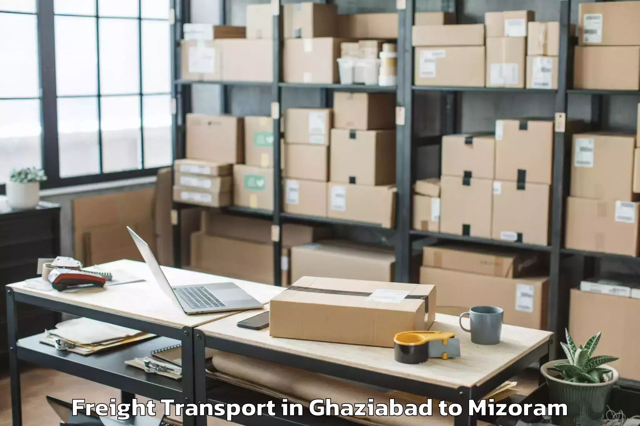 Quality Ghaziabad to Lunglei Freight Transport